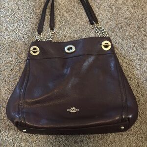 Coach Brown Leather Shoulder Bag